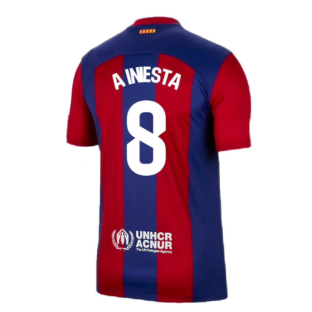 2023-2024 Barcelona Home Shirt (A Iniesta 8)_2