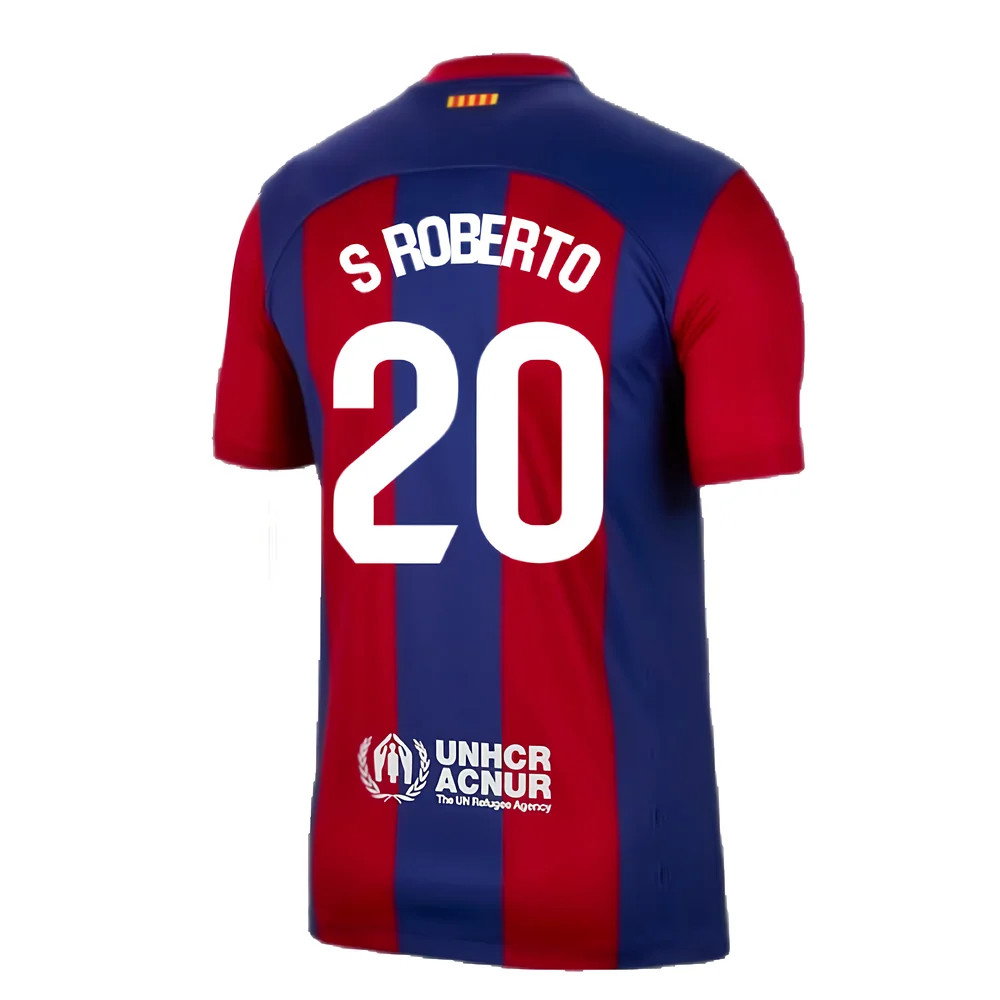 2023-2024 Barcelona Home Shirt (S Roberto 20)_2