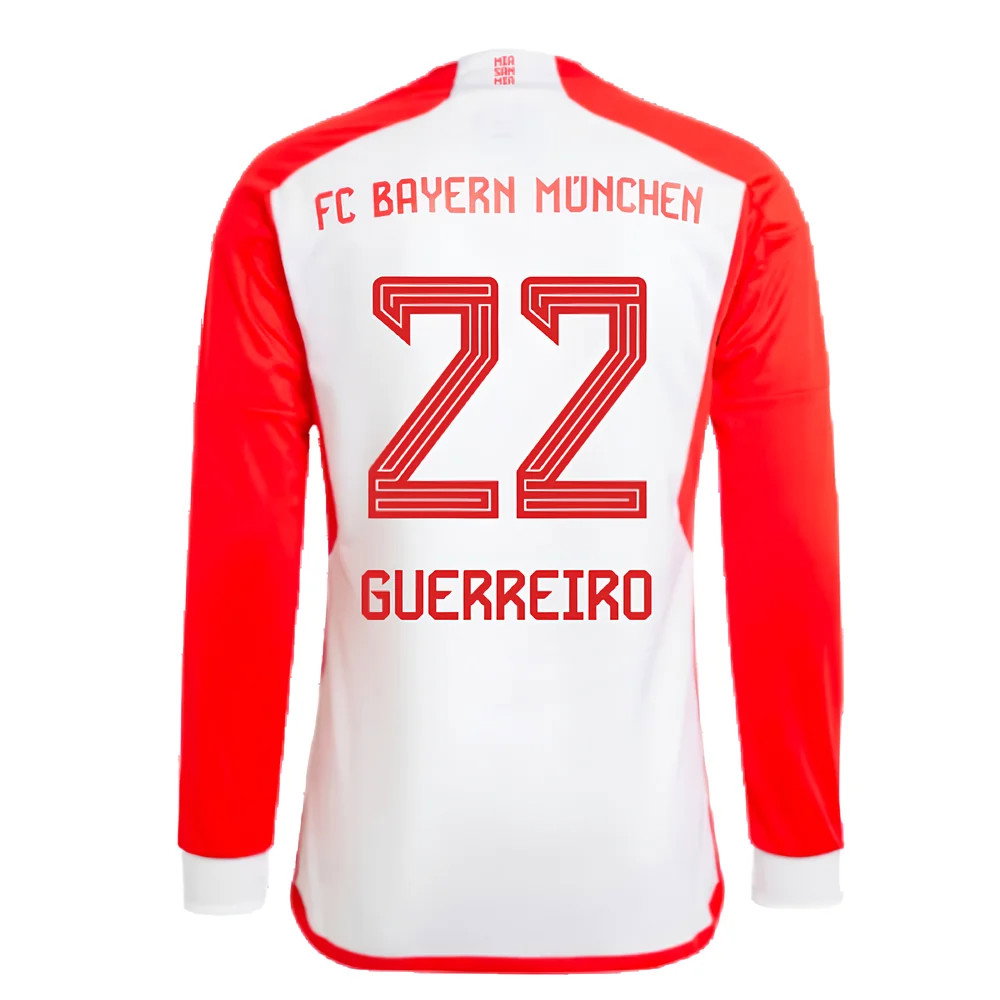 2023-2024 Bayern Munich Long Sleeve Home Shirt (Kids) (Guerreiro 22)_2