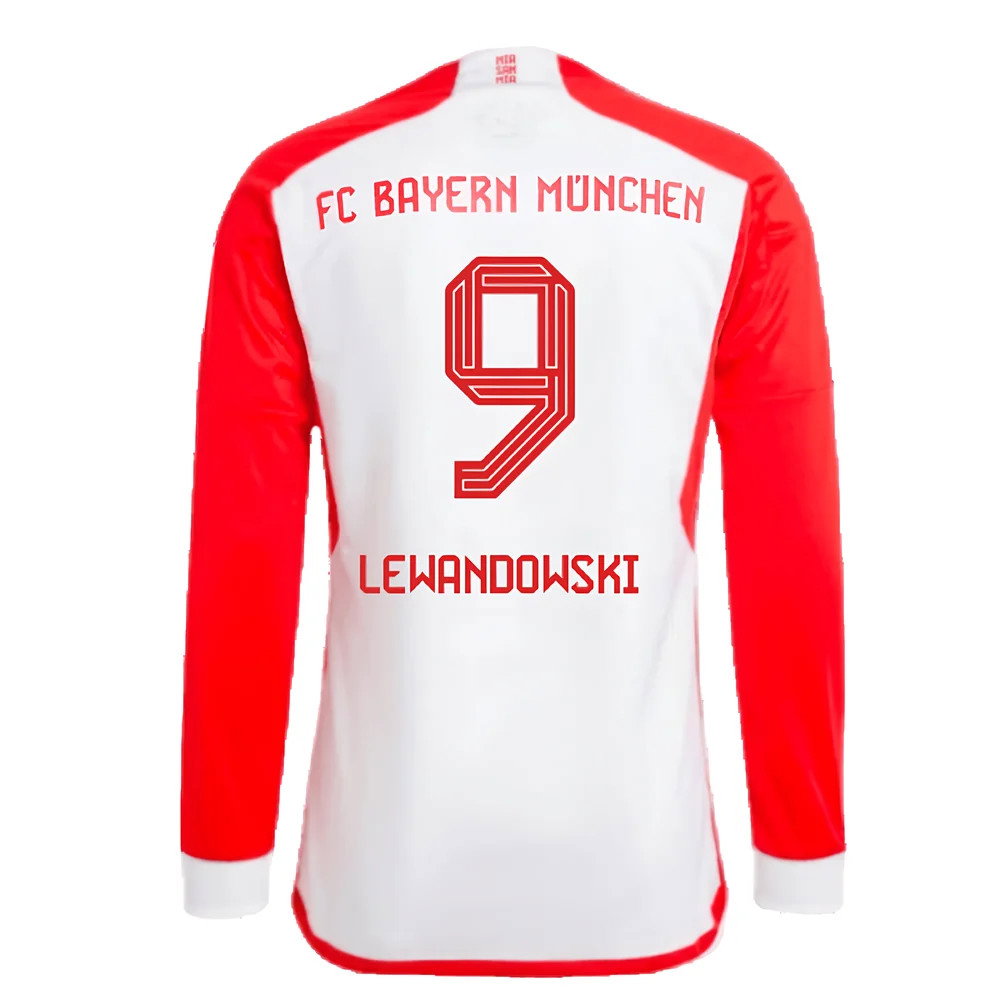 2023-2024 Bayern Munich Long Sleeve Home Shirt (Lewandowski 9)_2