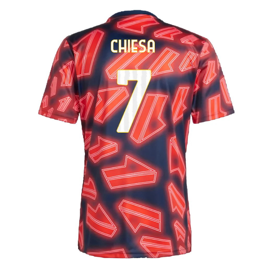 2023-2024 Juventus Pre Match Shirt (Night Indigo) (CHIESA 7)_2