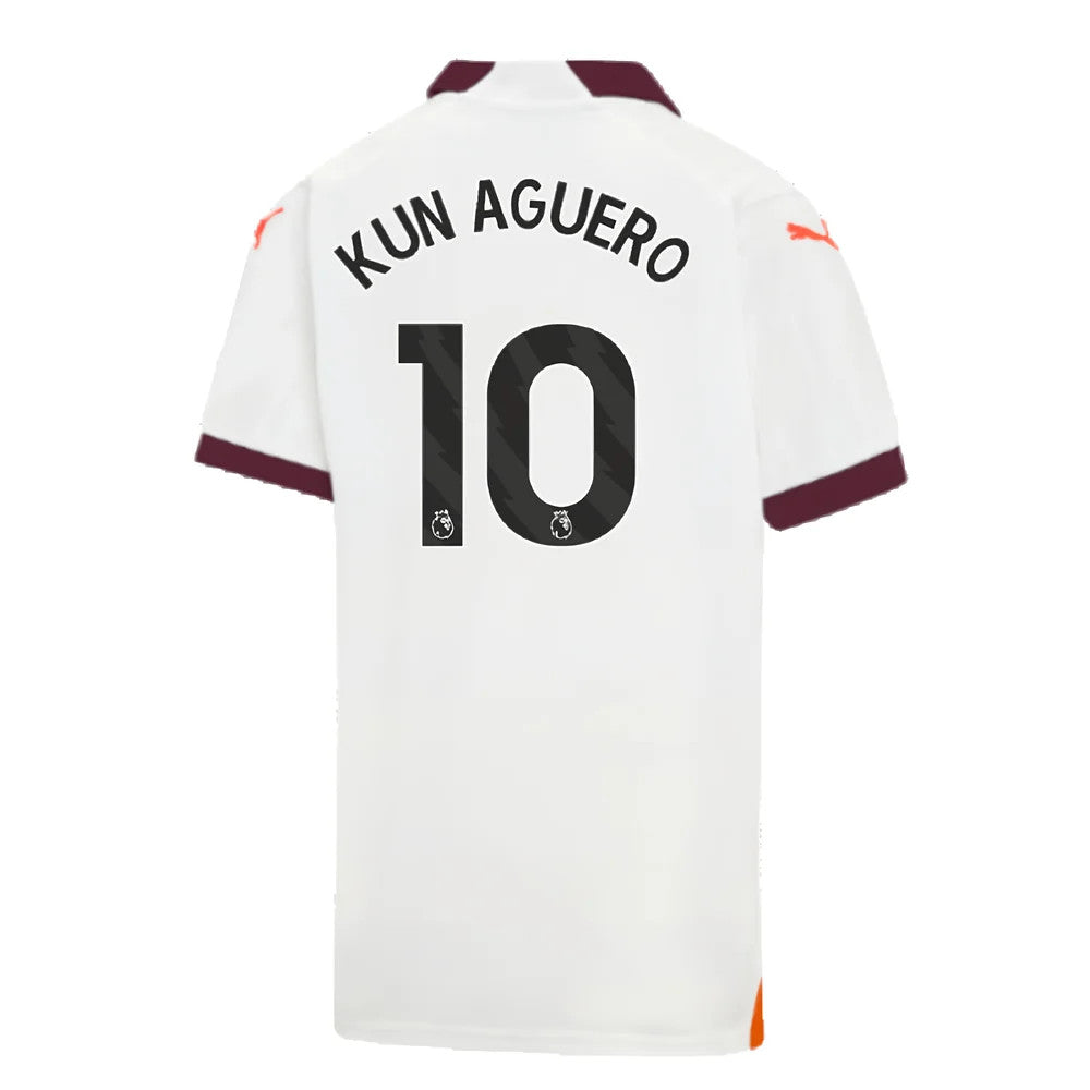 2023-2024 Man City Away Shirt (Kids) (KUN AGUERO 10)_2