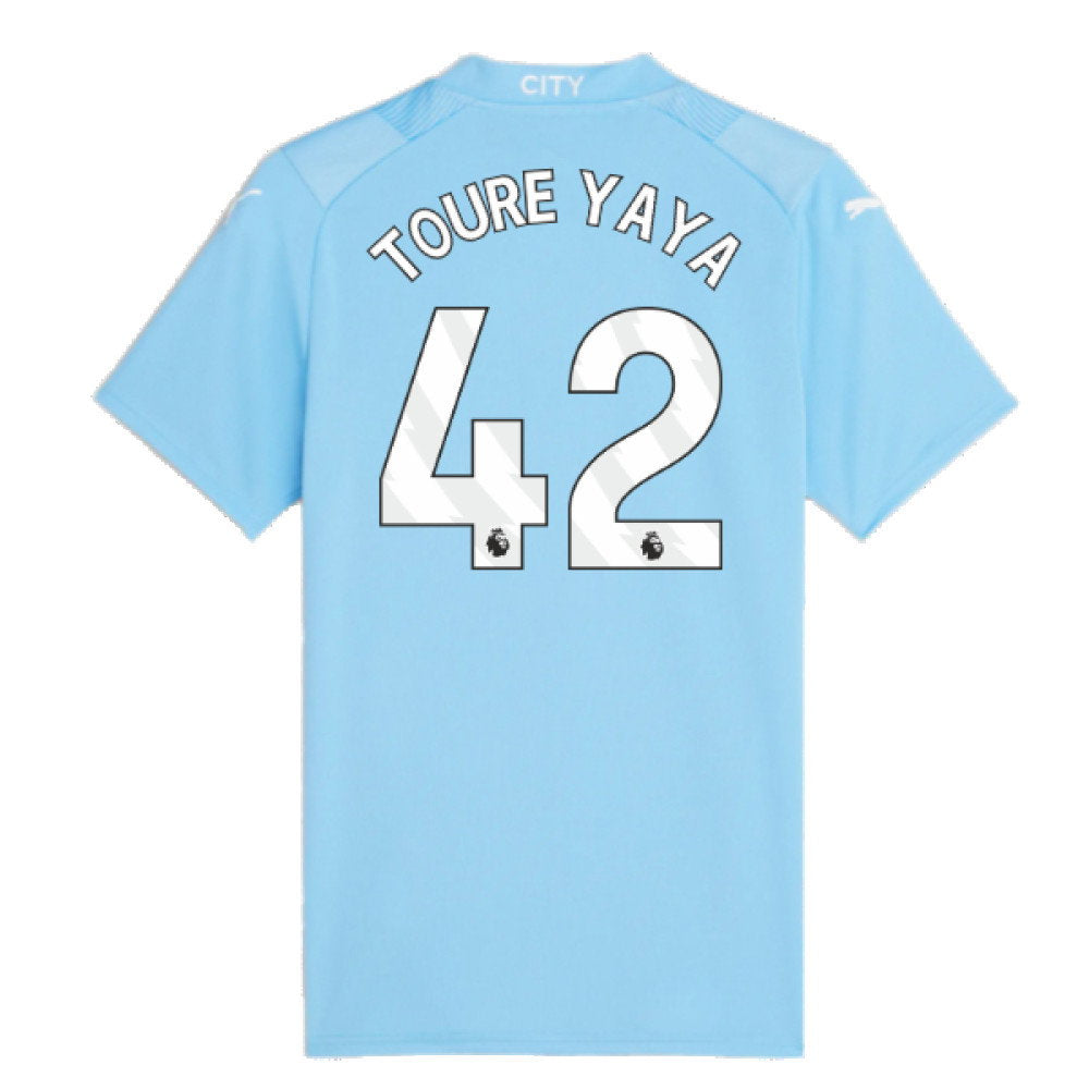 2023-2024 Man City Home Shirt (Ladies) (TOURE YAYA 42)_2