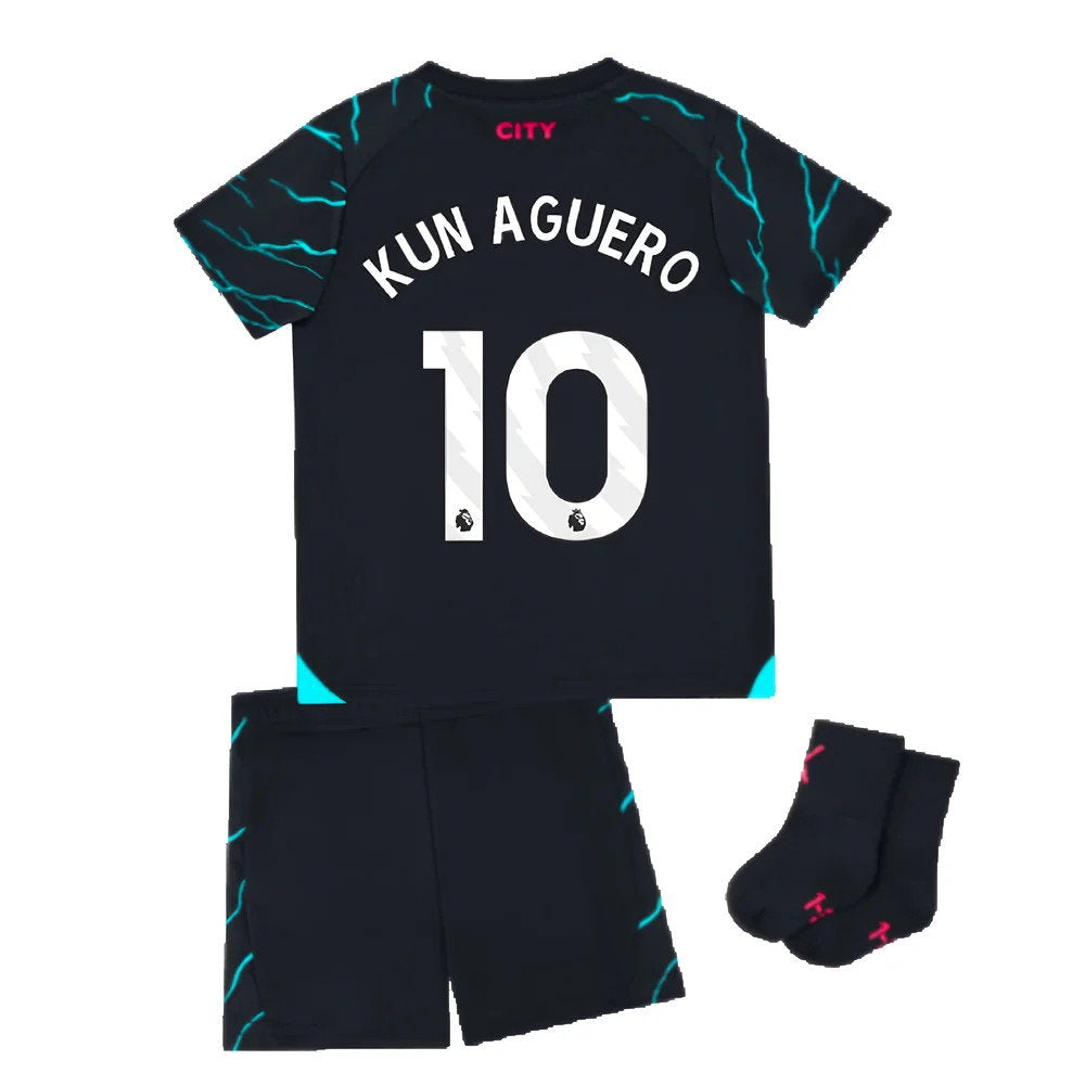 2023-2024 Man City Third Baby Kit (KUN AGUERO 10)_2