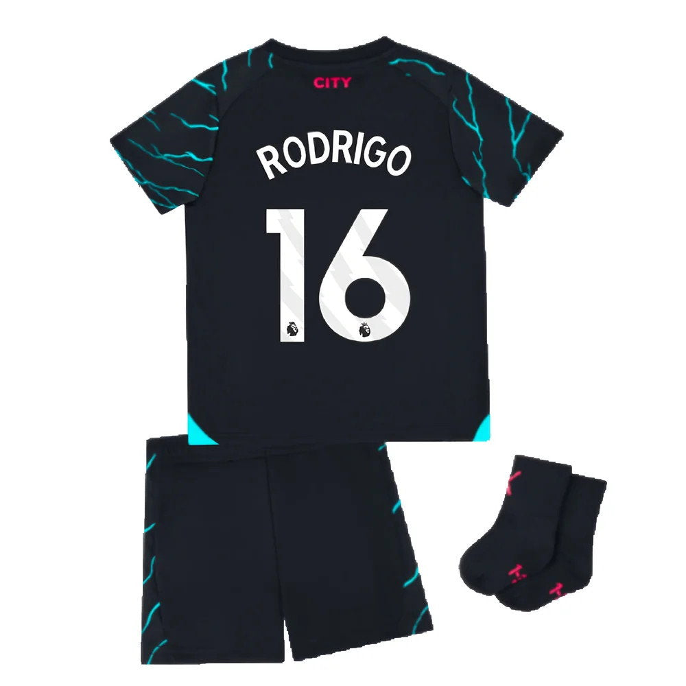 2023-2024 Man City Third Baby Kit (RODRIGO 16)_2