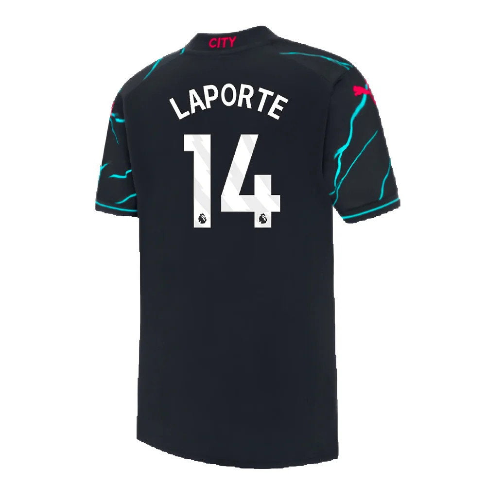 2023-2024 Man City Third Mini Kit (LAPORTE 14)_2