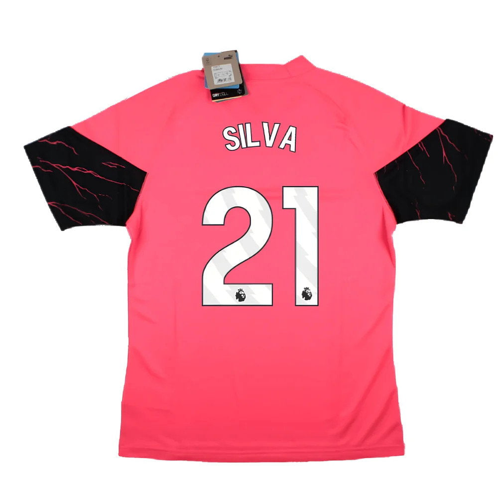 2023-2024 Man City Training Jersey (Sunset Glow) (SILVA 21)_2