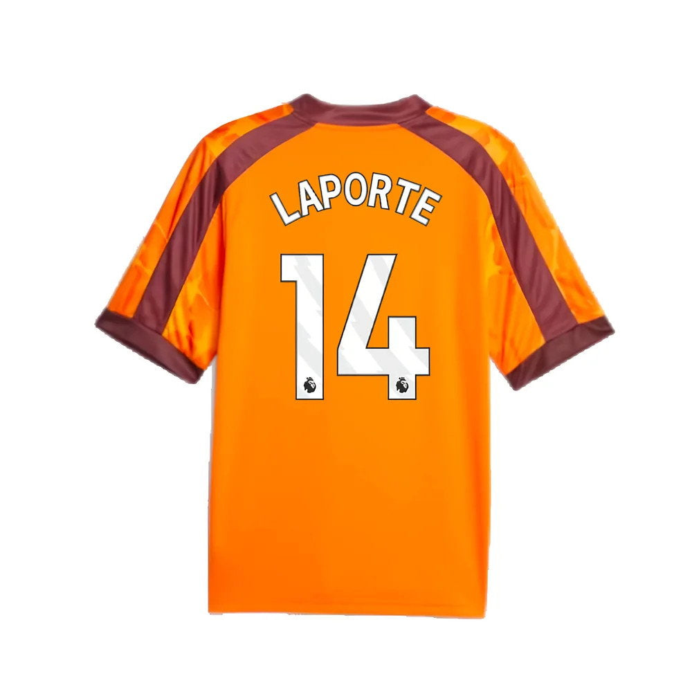 2023-2024 Manchester City eSports Jersey (Orange) (LAPORTE 14)_2