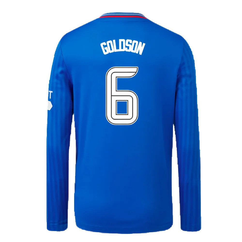 2023-2024 Rangers Long Sleeve Home Shirt (Kids) (Goldson 6)_2