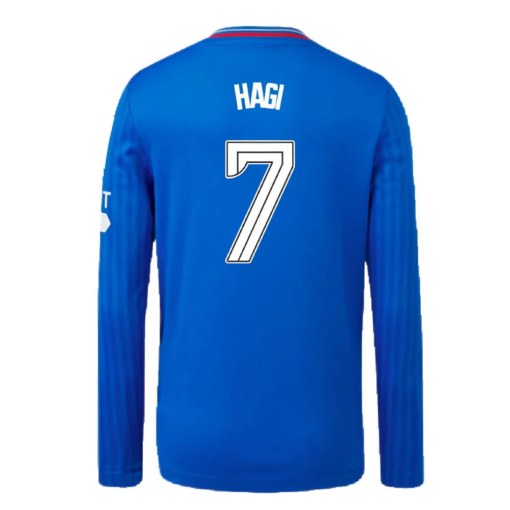 2023-2024 Rangers Long Sleeve Home Shirt (Kids) (Hagi 7)_2