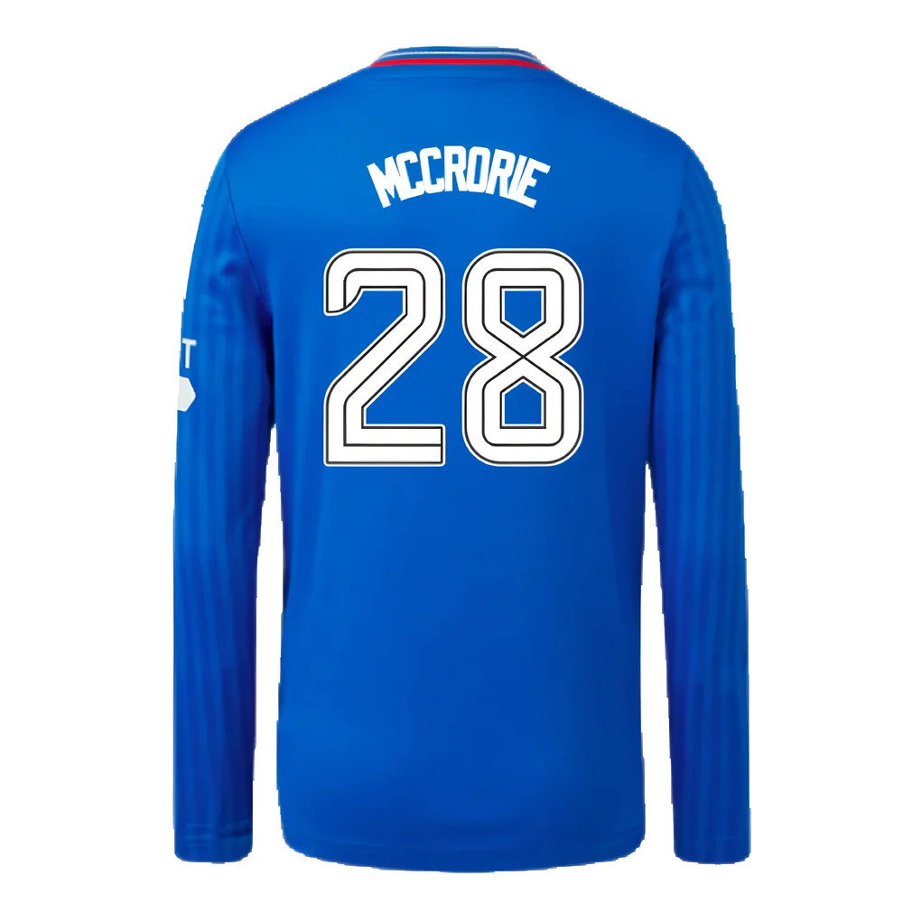2023-2024 Rangers Long Sleeve Home Shirt (Kids) (McCrorie 28)_2