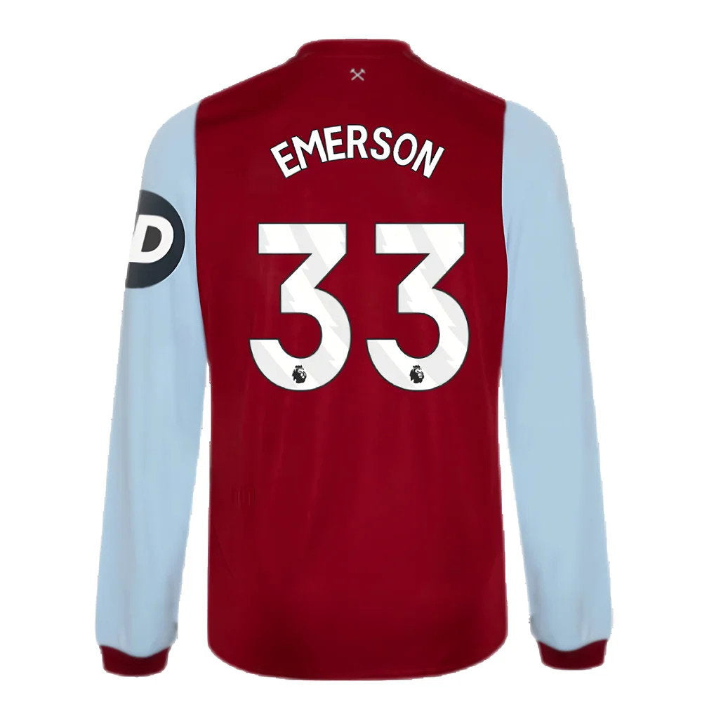 2023-2024 West Ham Long Sleeve Home Shirt (EMERSON 33)_2