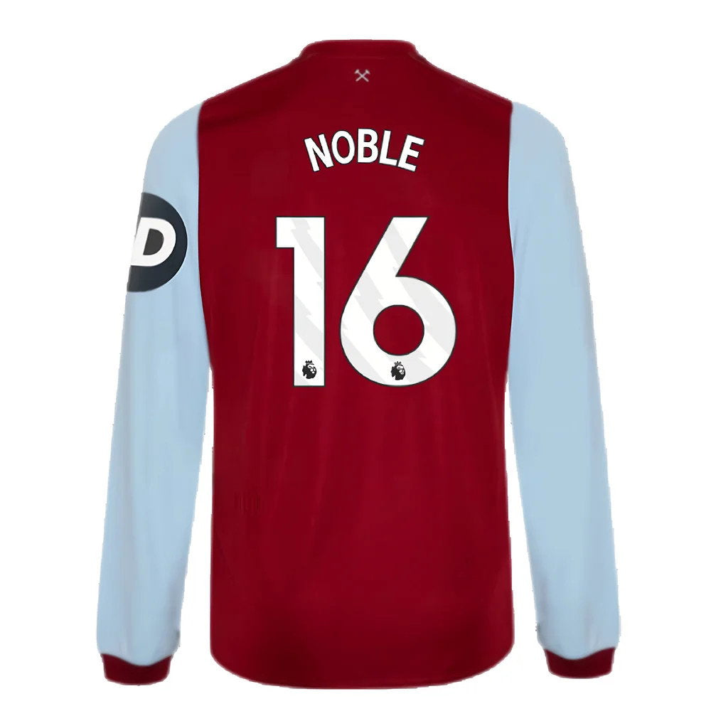 2023-2024 West Ham Long Sleeve Home Shirt (Kids) (NOBLE 16)_2