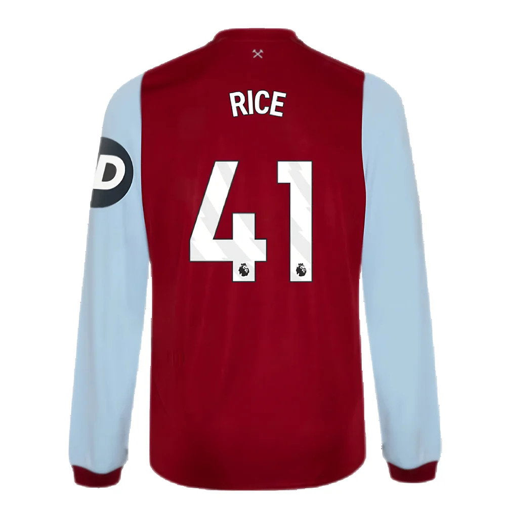 2023-2024 West Ham Long Sleeve Home Shirt (RICE 41)_2