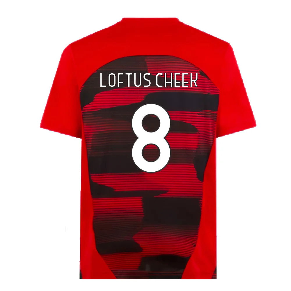 2024-2025 AC Milan Prematch SS Shirt (Red) (Loftus Cheek 8)_2
