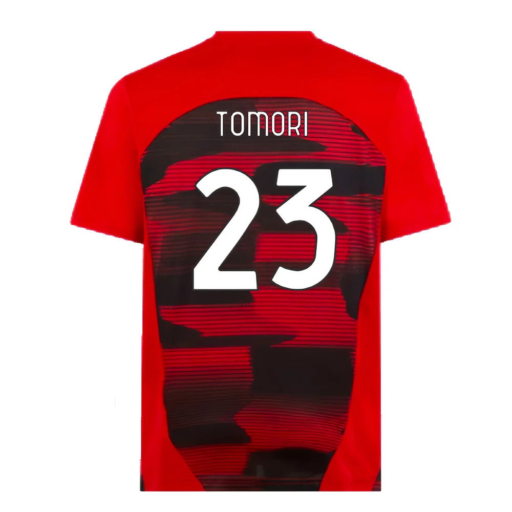 2024-2025 AC Milan Prematch SS Shirt (Red) (Tomori 23)_2