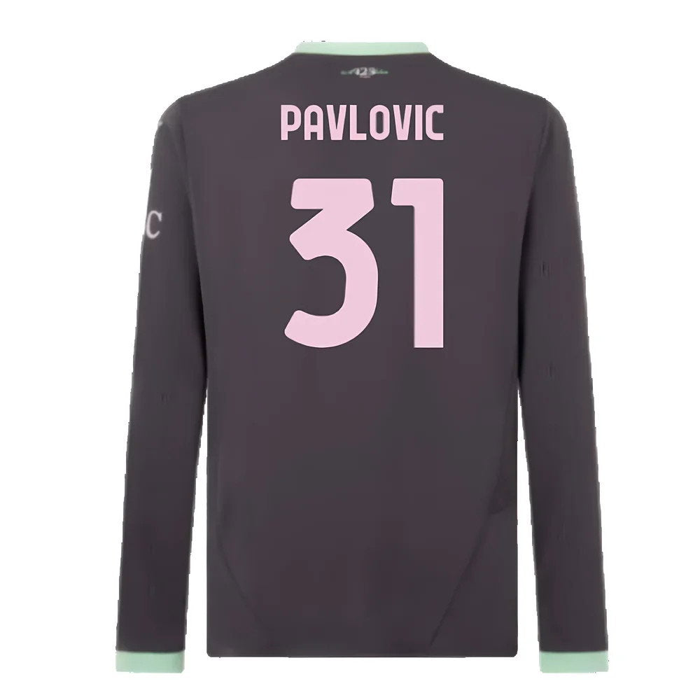2024-2025 AC Milan Third Long Sleeve Shirt (Pavlovic 31)_2