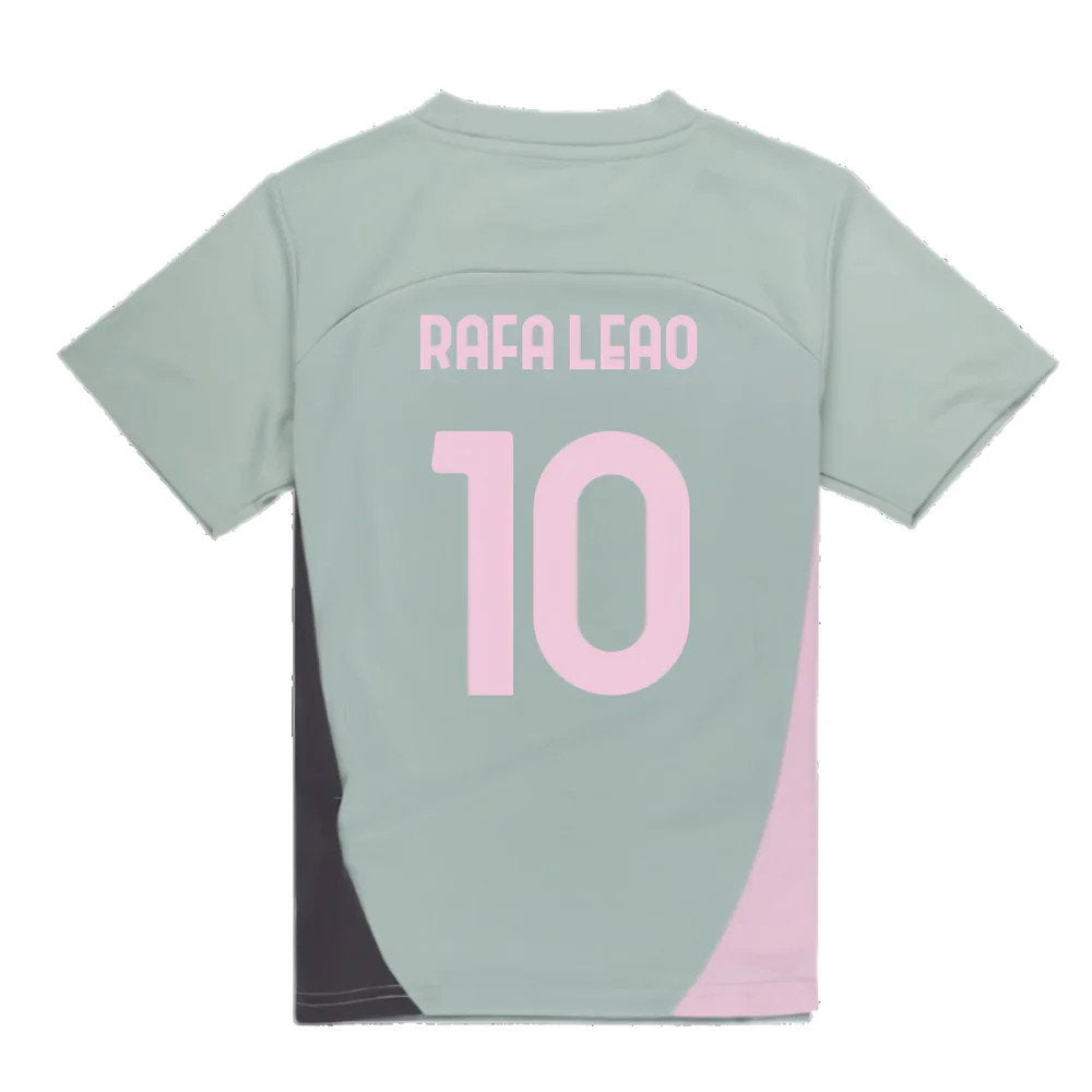 2024-2025 AC Milan Training Shirt (Green Fog) - Kids (Rafa Leao 10)_2