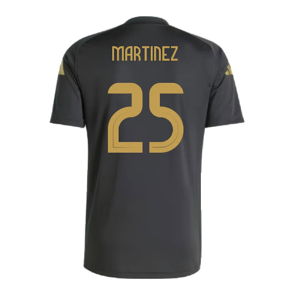 2024-2025 Argentina Pre-Match Shirt (Black) (MARTINEZ 25)_2