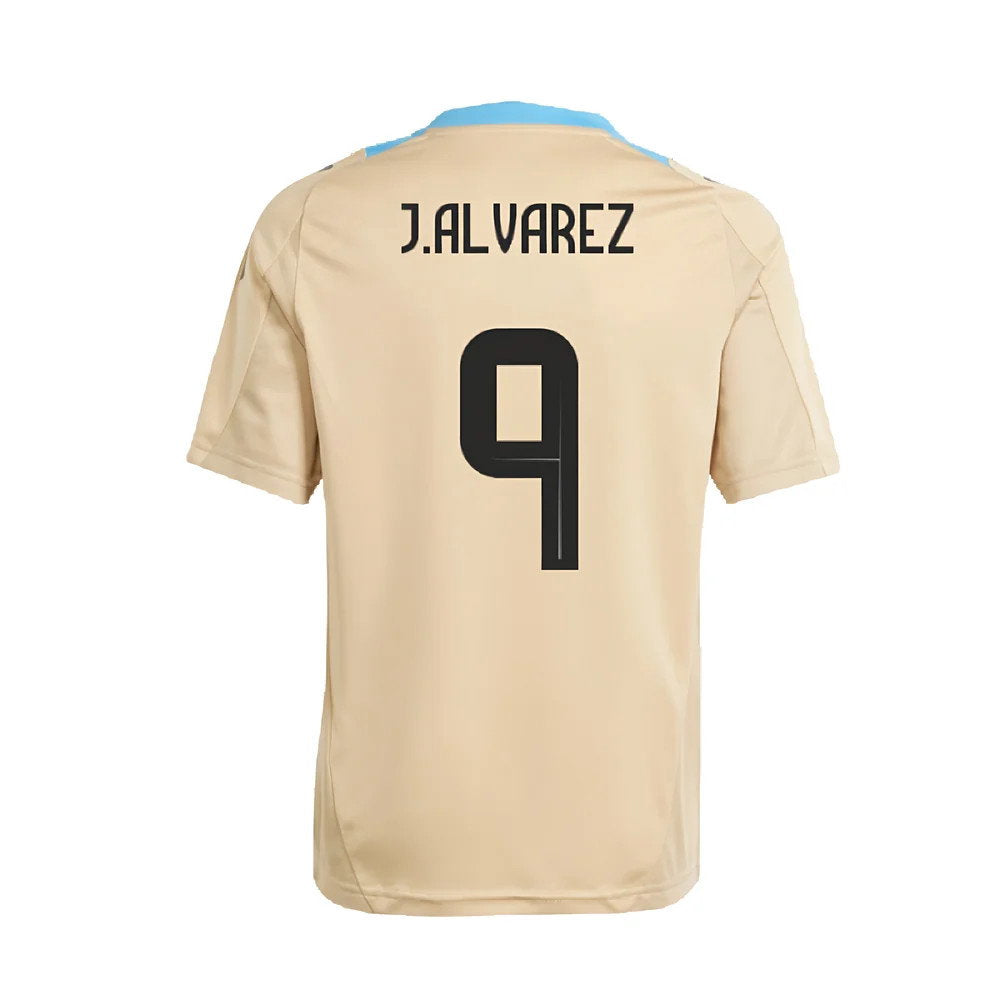 2024-2025 Argentina Training Jersey (Hazy Beige) (J.ALVAREZ 9)_2