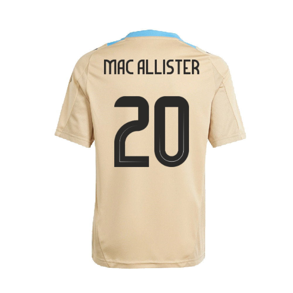 2024-2025 Argentina Training Jersey (Hazy Beige) (MAC ALLISTER 20)_2
