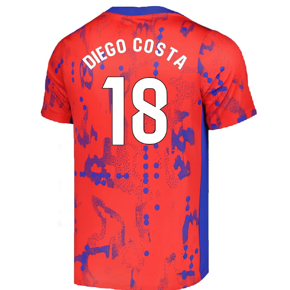 2024-2025 Atletico Madrid Dri-FIT Pre-Match Shirt (Red) (Diego Costa 18)_2