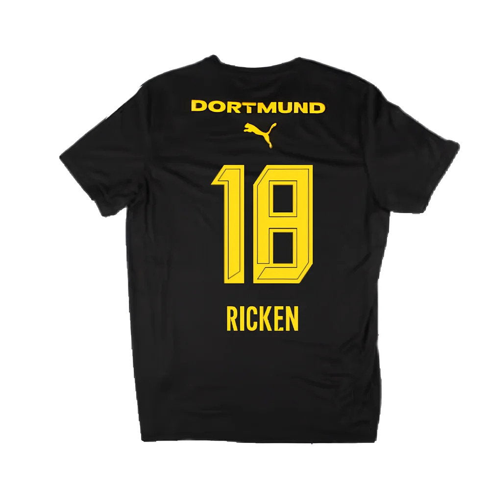 2024-2025 Borussia Dortmund Casuals Tee (Black) (Ricken 18)_2