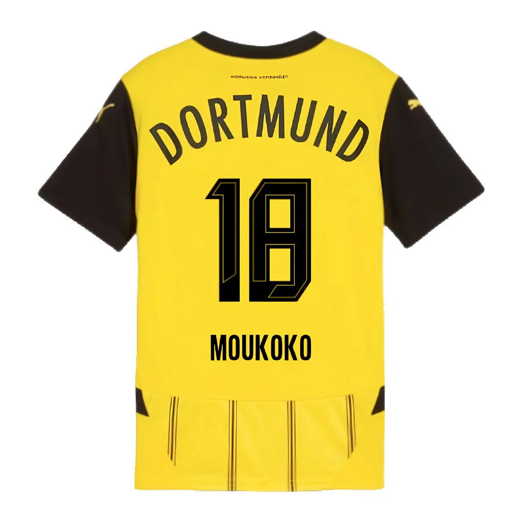 2024-2025 Borussia Dortmund Home Shirt (Kids) (Moukoko 18)_2