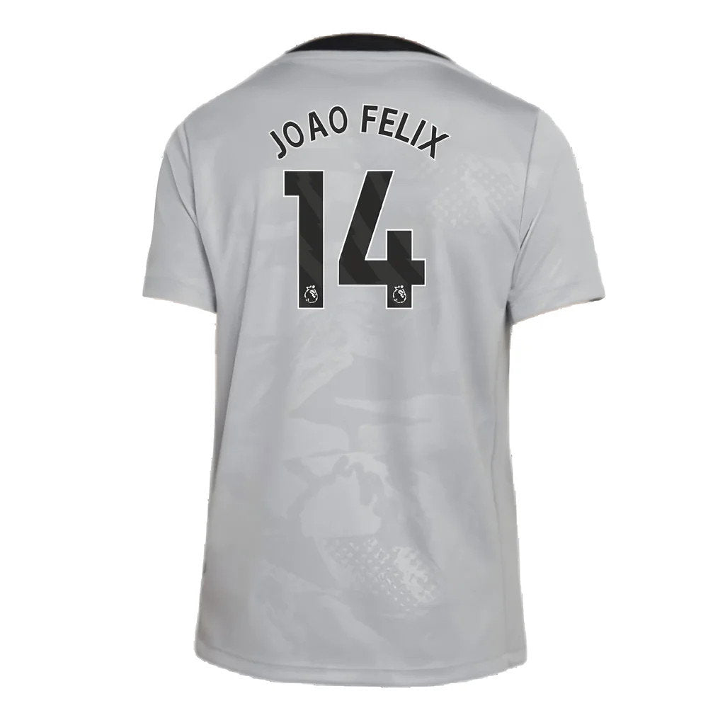 2024-2025 Chelsea Third Academy Pre-Match Shirt (Grey) - Kids (Joao Felix 14)_2