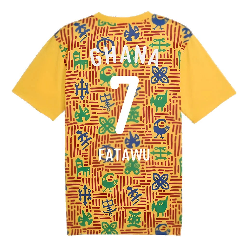 2024-2025 Ghana Pre-Match SS Jersey (Yellow) (Fatawu 7)_2