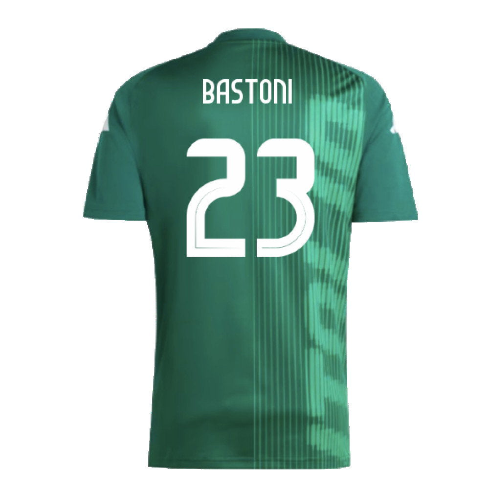 2024-2025 Italy Pre-Match Shirt (Green) (BASTONI 23)_2