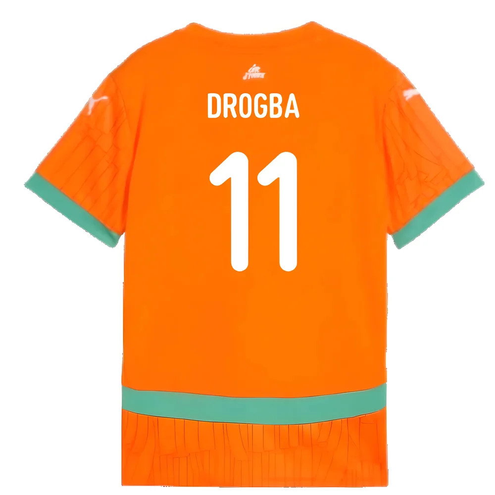2024-2025 Ivory Coast Home Shirt (Kids) (Drogba 11)_2
