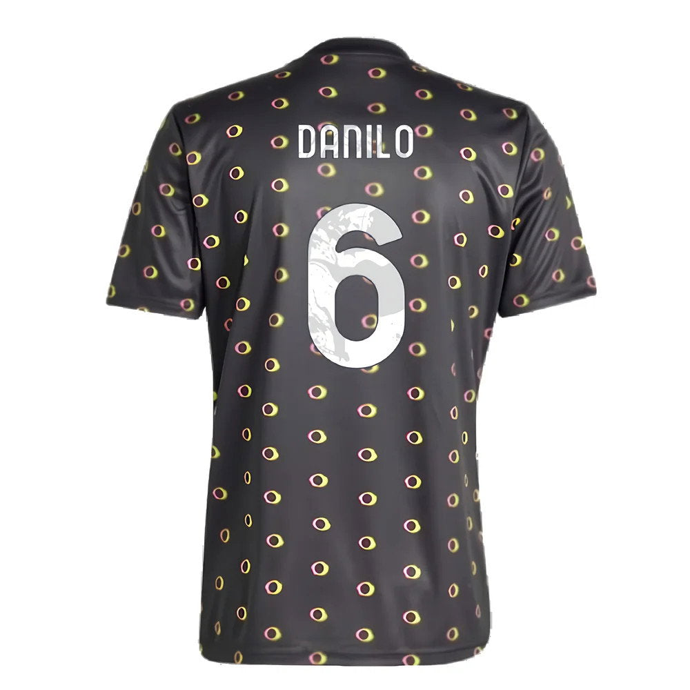 2024-2025 Juventus Pre-Match Shirt (Black) (Danilo 6)_2