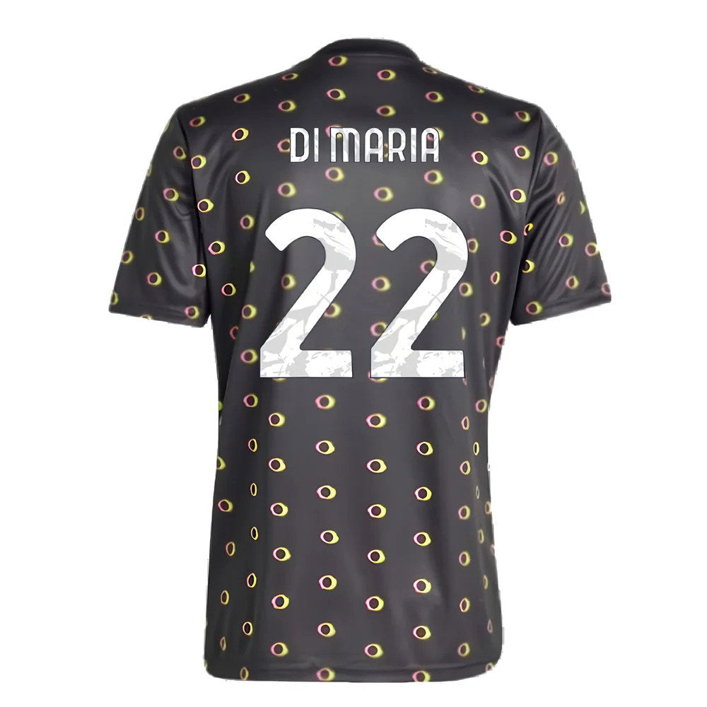 2024-2025 Juventus Pre-Match Shirt (Black) (Di Maria 22)_2