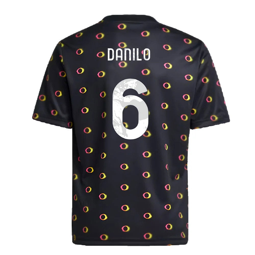 2024-2025 Juventus Pre-Match Shirt (Black) - Kids (Danilo 6)_2