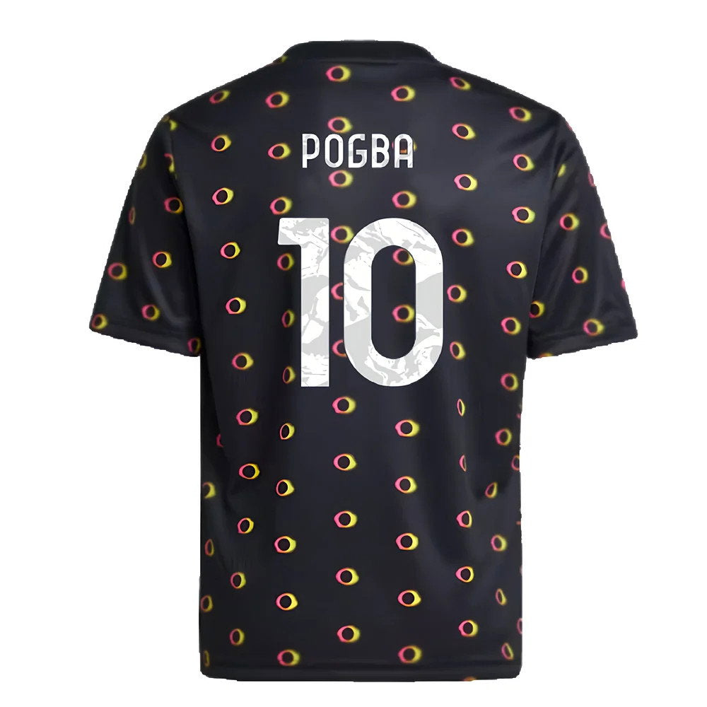 2024-2025 Juventus Pre-Match Shirt (Black) - Kids (Pogba 10)_2