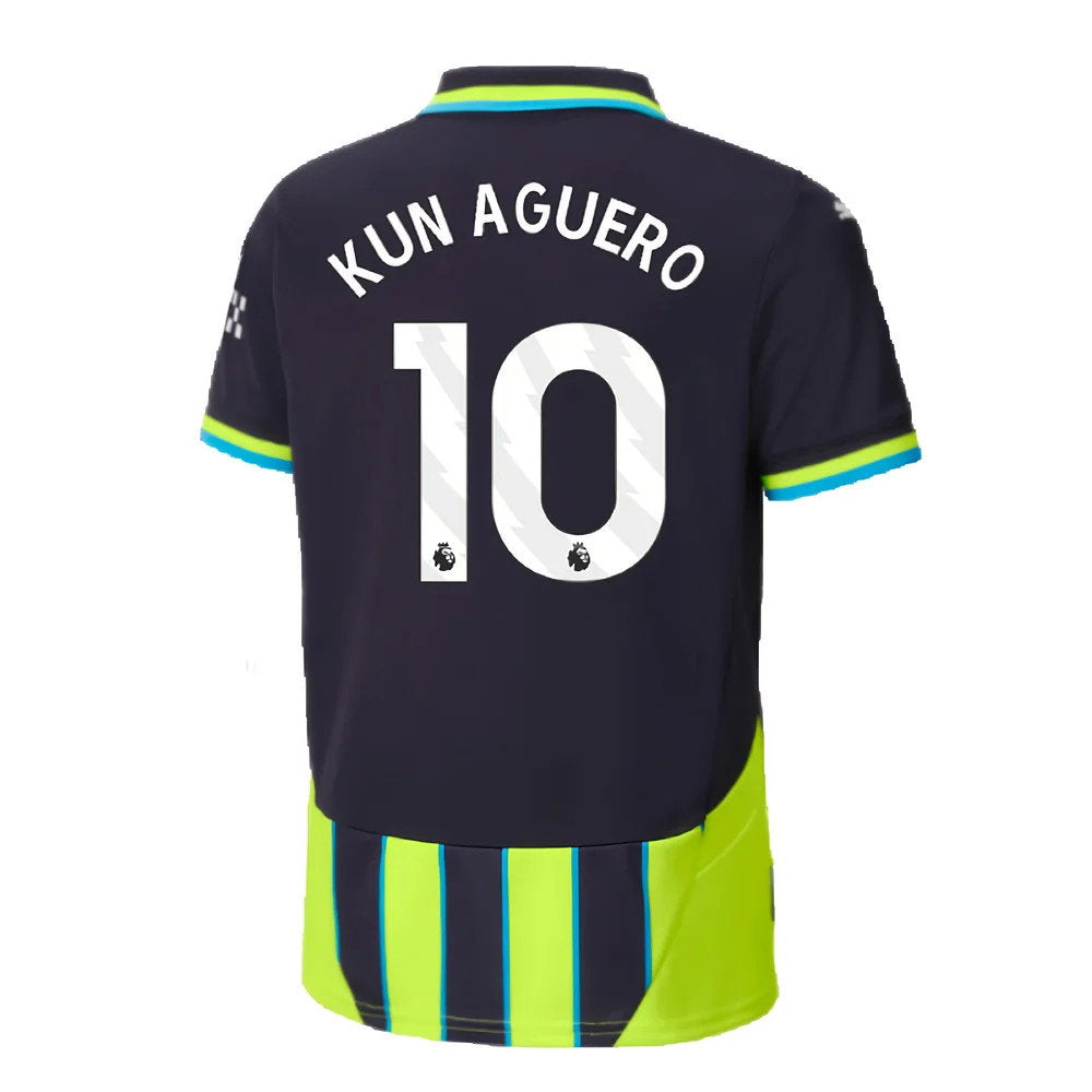 2024-2025 Man City Away Shirt (Kids) (Kun Aguero 10)_2
