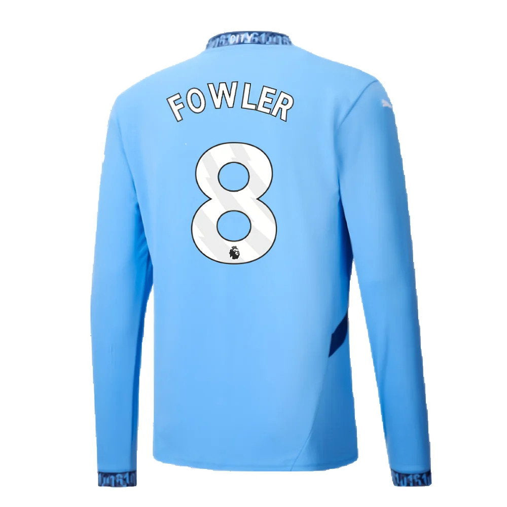 2024-2025 Man City Home Long Sleeve Shirt (Fowler 8)_2