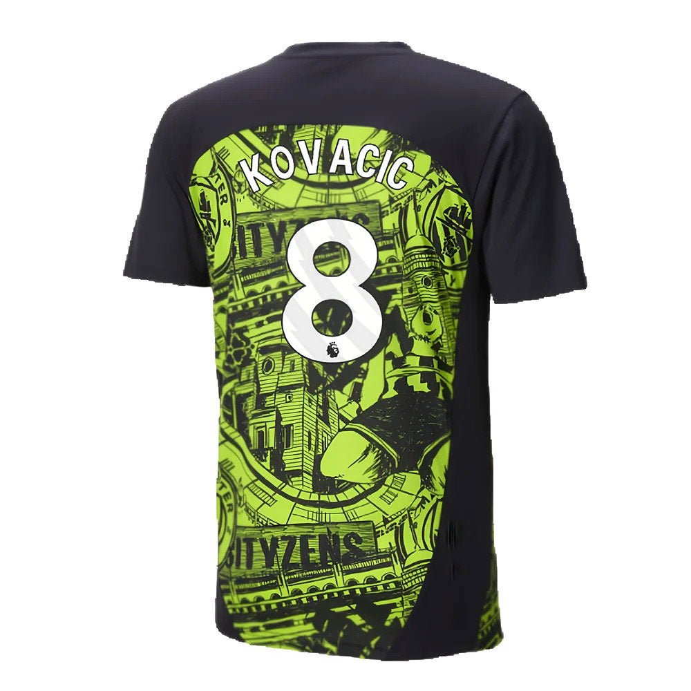 2024-2025 Man City Pre-Match Shirt (Yellow Glow) (Kovacic 8)_2