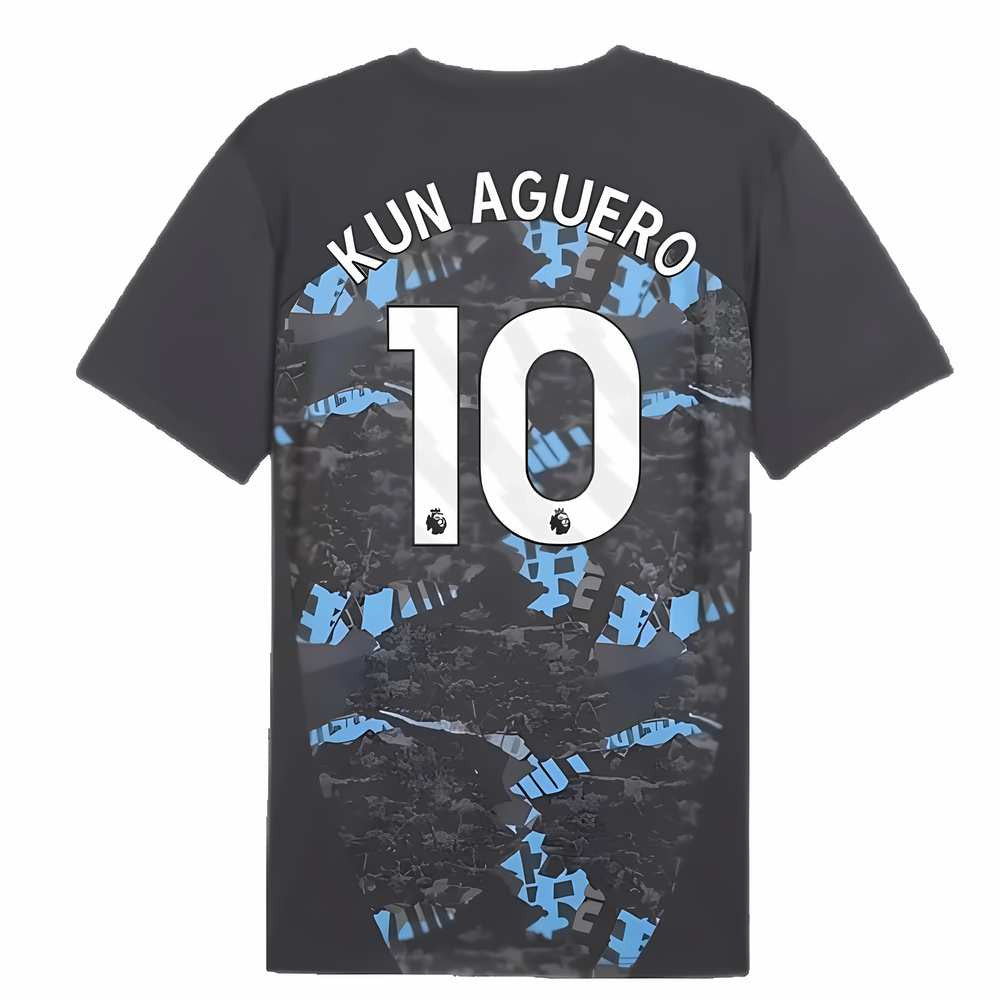 2024-2025 Man City Prematch SS Jersey (Strong Gray) (Kun Aguero 10)_2