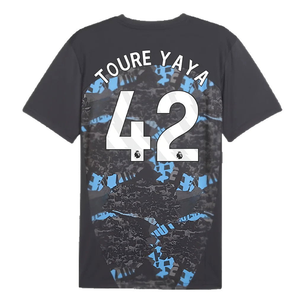 2024-2025 Man City Prematch SS Jersey (Strong Gray) (Toure Yaya 42)_2