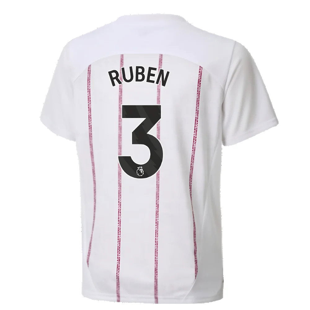 2024-2025 Man City Prematch SS Jersey (White) - Kids (Ruben 3)_2