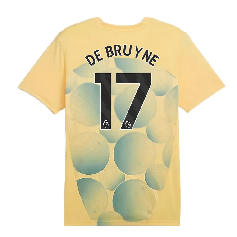 2024-2025 Man City Prematch SS Shirt (Flaxen) (De Bruyne 17)_2