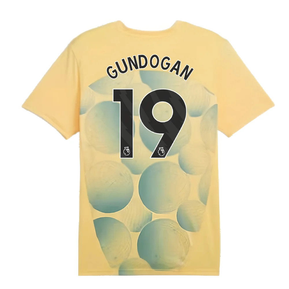 2024-2025 Man City Prematch SS Shirt (Flaxen) (Gundogan 19)_2