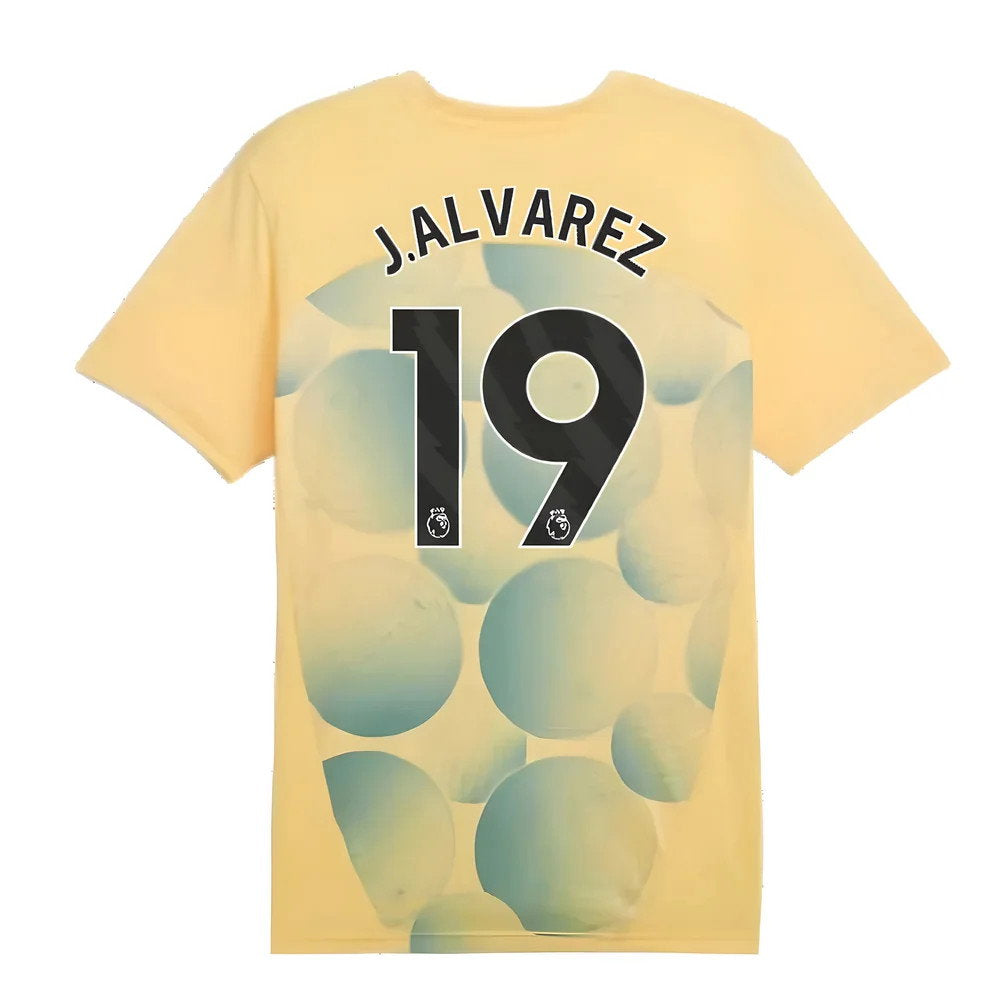 2024-2025 Man City Prematch SS Shirt (Flaxen) (J.Alvarez 19)_2