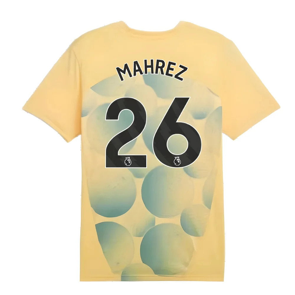 2024-2025 Man City Prematch SS Shirt (Flaxen) - Kids (Mahrez 26)_2