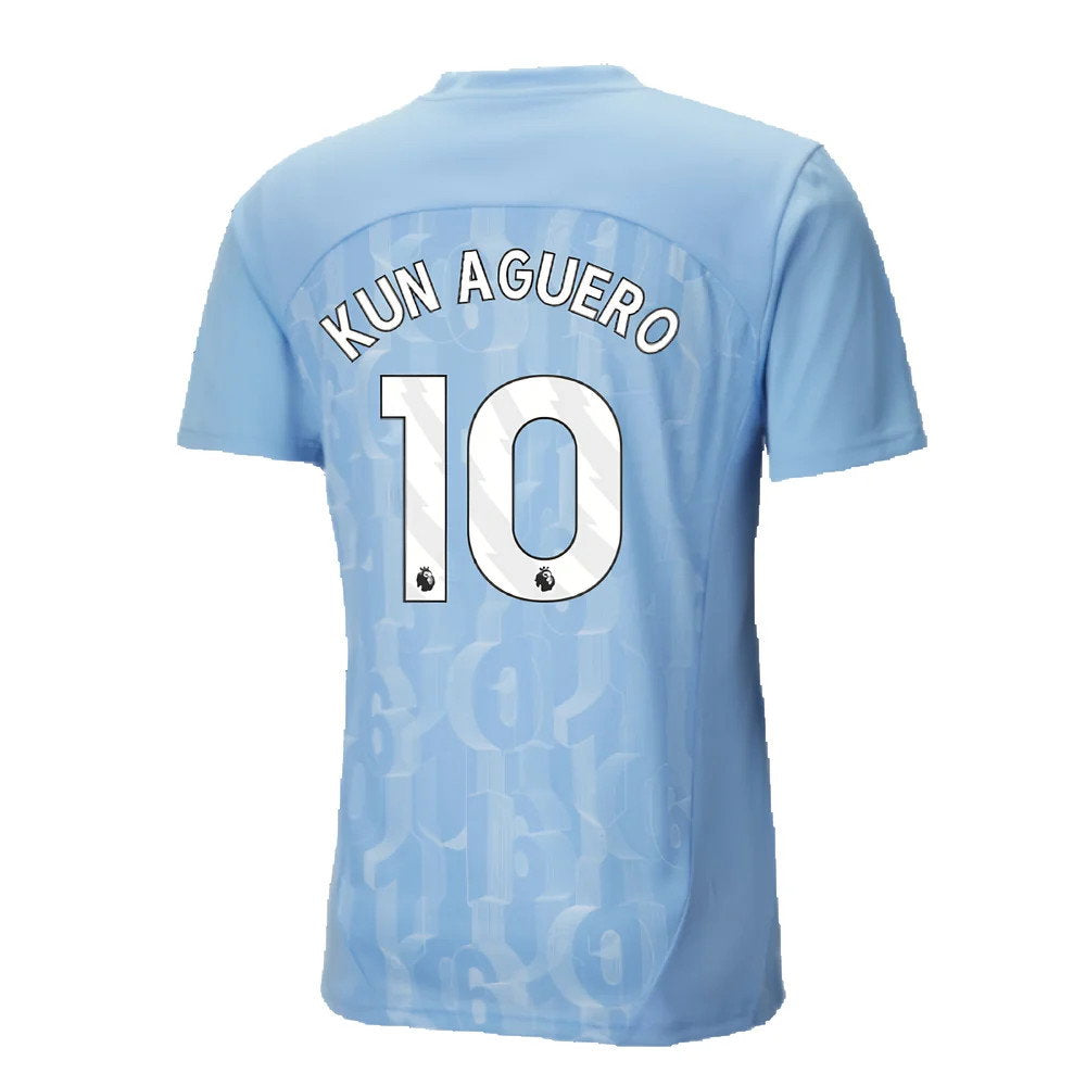 2024-2025 Man City Prematch SS Shirt (Light Blue) (Kun Aguero 10)_2