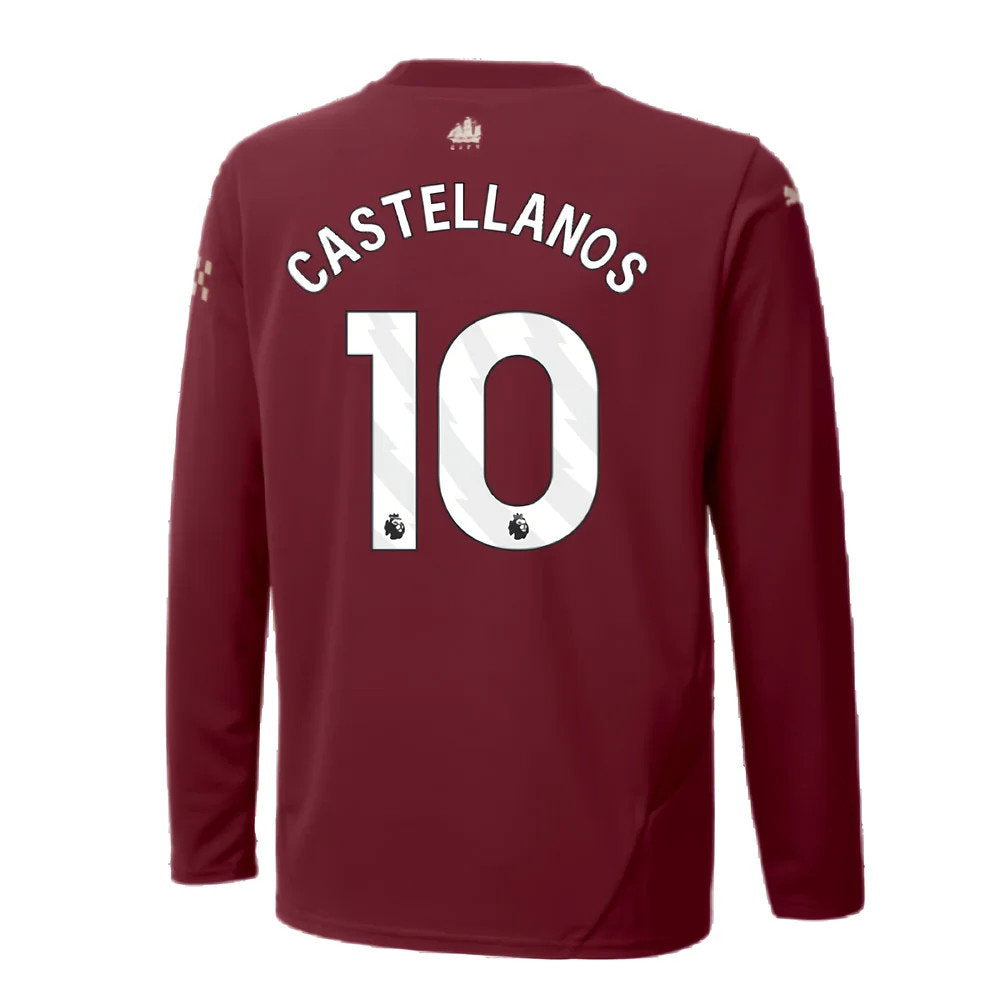 2024-2025 Man City Third Long Sleeve Shirt (Kids) (Castellanos 10)_2