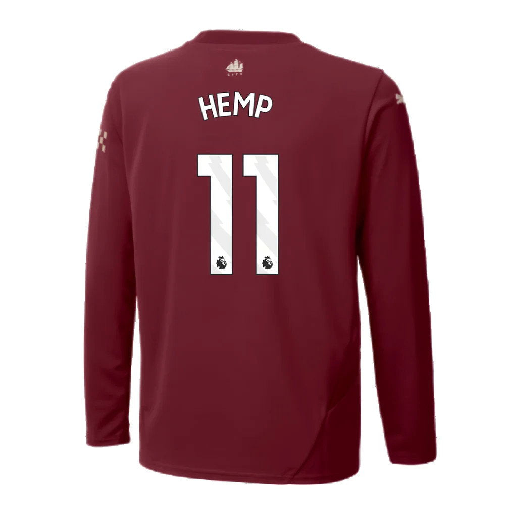 2024-2025 Man City Third Long Sleeve Shirt (Kids) (Hemp 11)_2