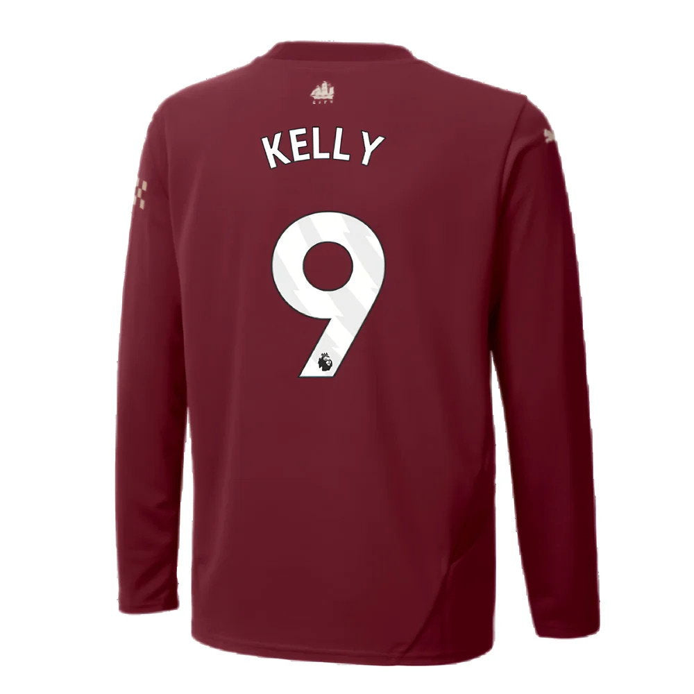 2024-2025 Man City Third Long Sleeve Shirt (Kids) (Kelly 9)_2